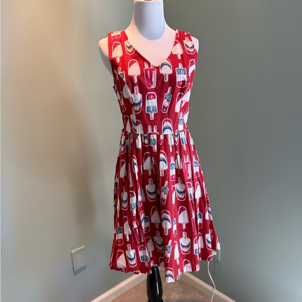 Modcloth Red White Blue Popsicle Drss